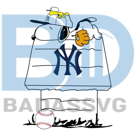 Download Snoopy Baseball New York Yankees Pullover Svg New York Yankees Digita Badassvg