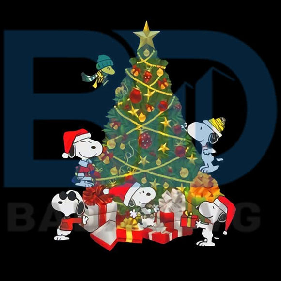 Download Snoopy Santa Christmas Tree Snoopy Svg Cute Christmas Snow Snoopy Svg Badassvg