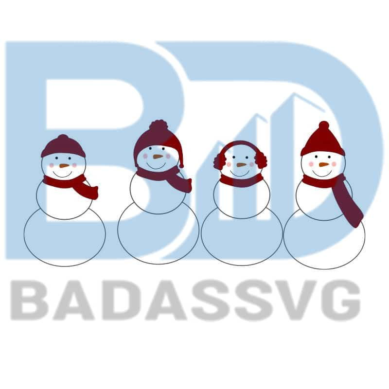 Download Snowman Family Christmas Customizable svg, merry xmas svg, christmas s - badassvg