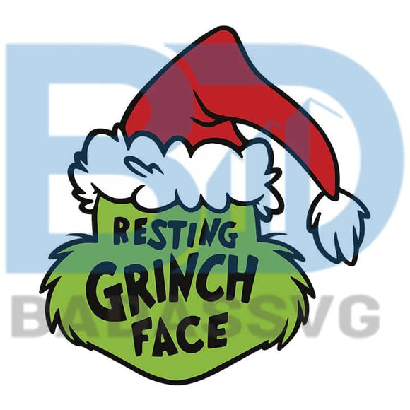 Download The Grinch Svg Files Resting Grinch Face Design Christmas Santa Badassvg