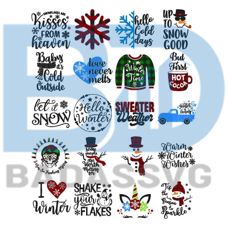 Download Winter SVG Bundle, Christmas svg, Holiday svg, Winter svg ...