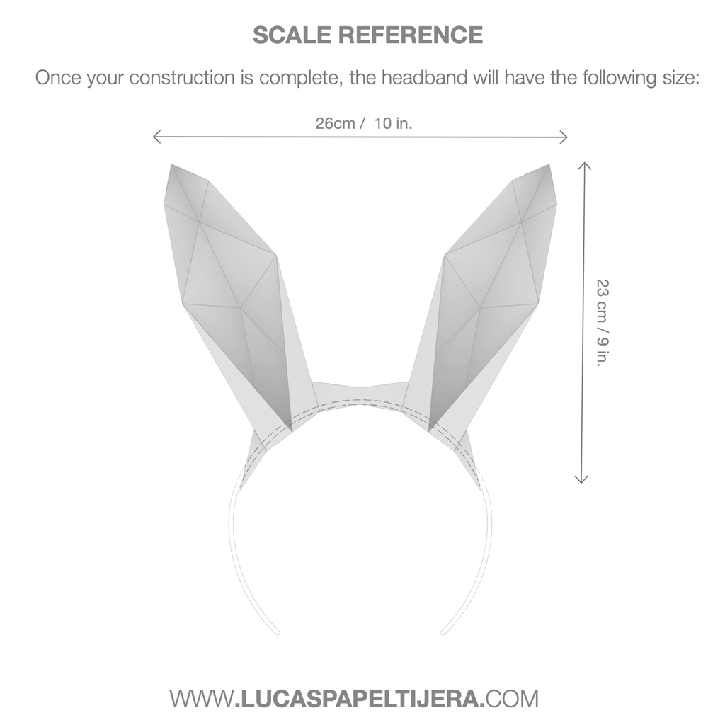 Paper Bunny Ears Headband DIY paper craft downloadable template