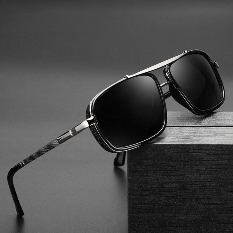 Retro Steampunk Sunglasses Men Polarized Brand Designer Driver Safety 