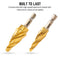 NEIKO 10172A Quick-Change Step Drill Bits with 4-Flute Spiral-Grooved Design and 1/4-Inch Hex Shanks, Made of Titanium-Nitride-Coated High-Speed Steel, 2 Bits