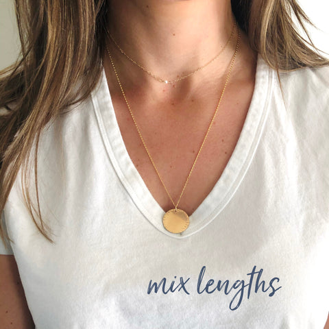 How to Layer two Necklaces by Sarah Cornwell Jewelry, Sarah Cornwell