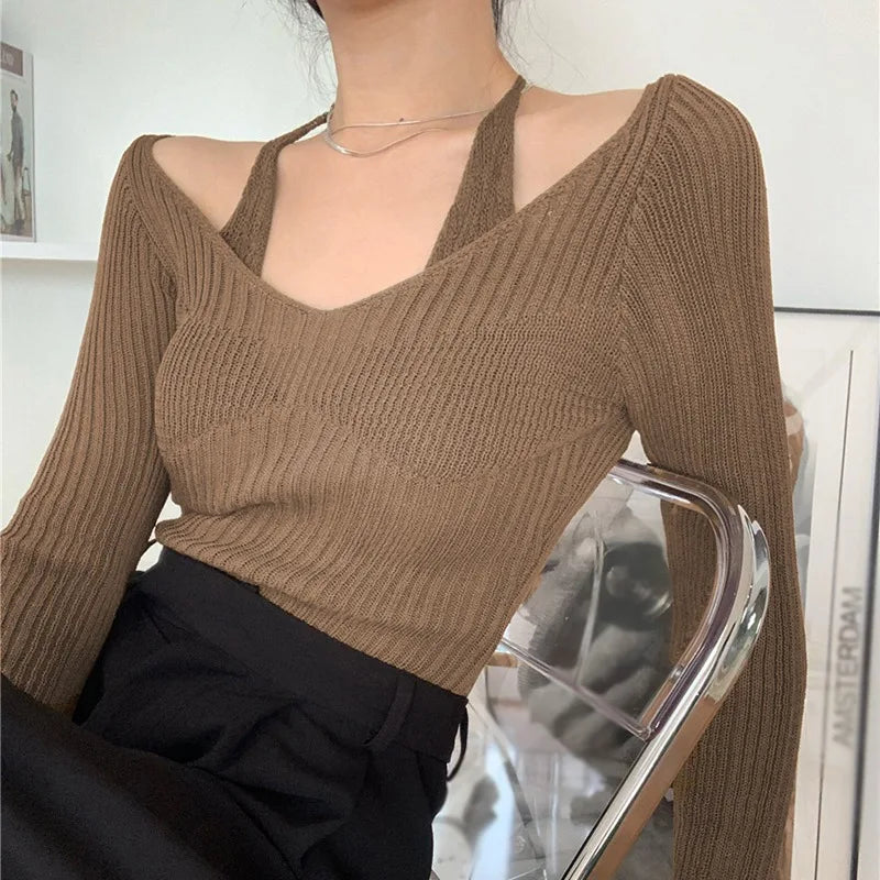 Autumn Knitted Long Sleeve Sweater