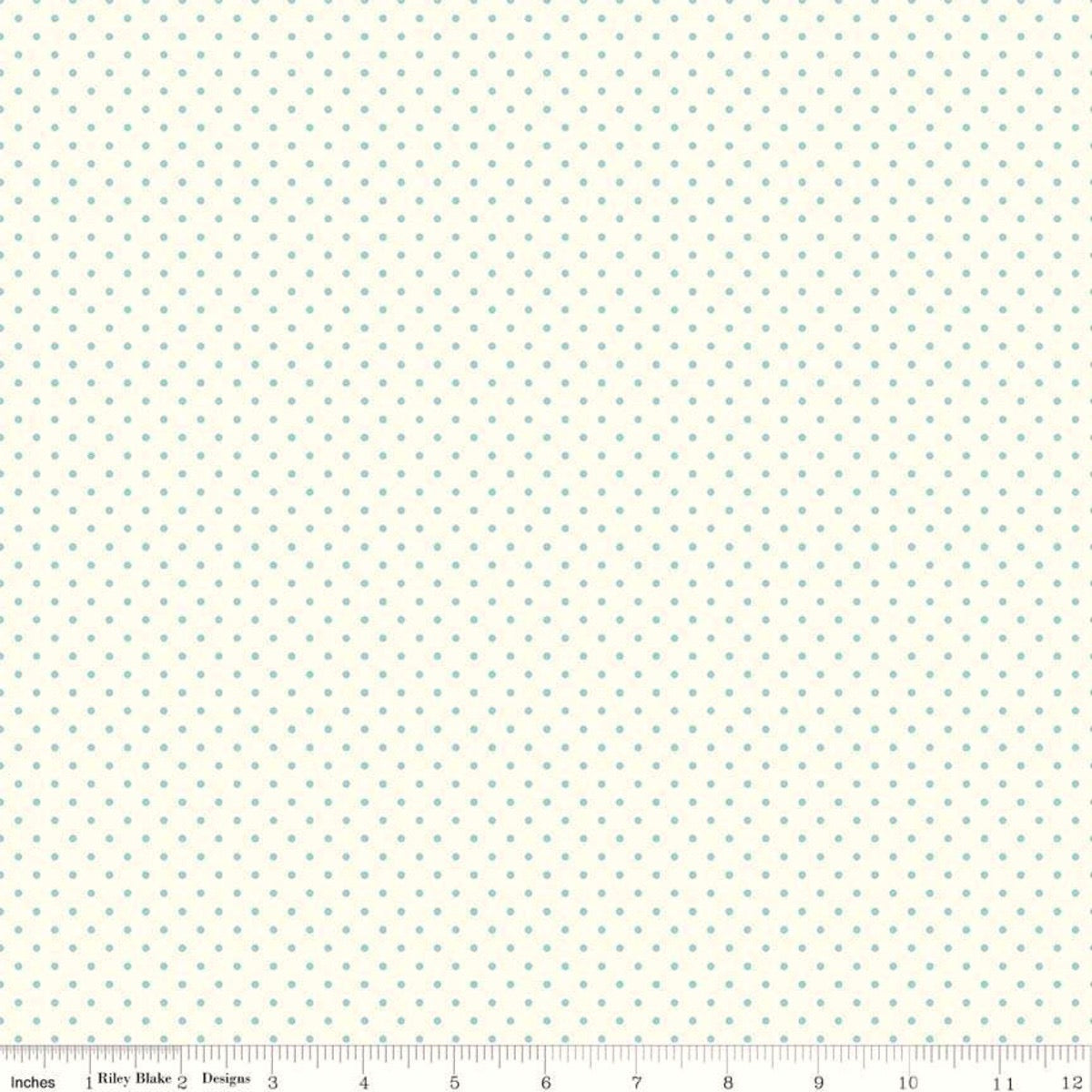 Dotted Swiss - blue dots on white