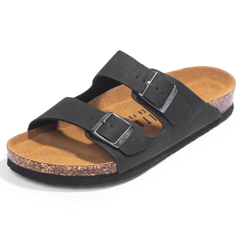 Men's Classic Slides With Adjustable Buckle Straps - Mens Sandals with ...
