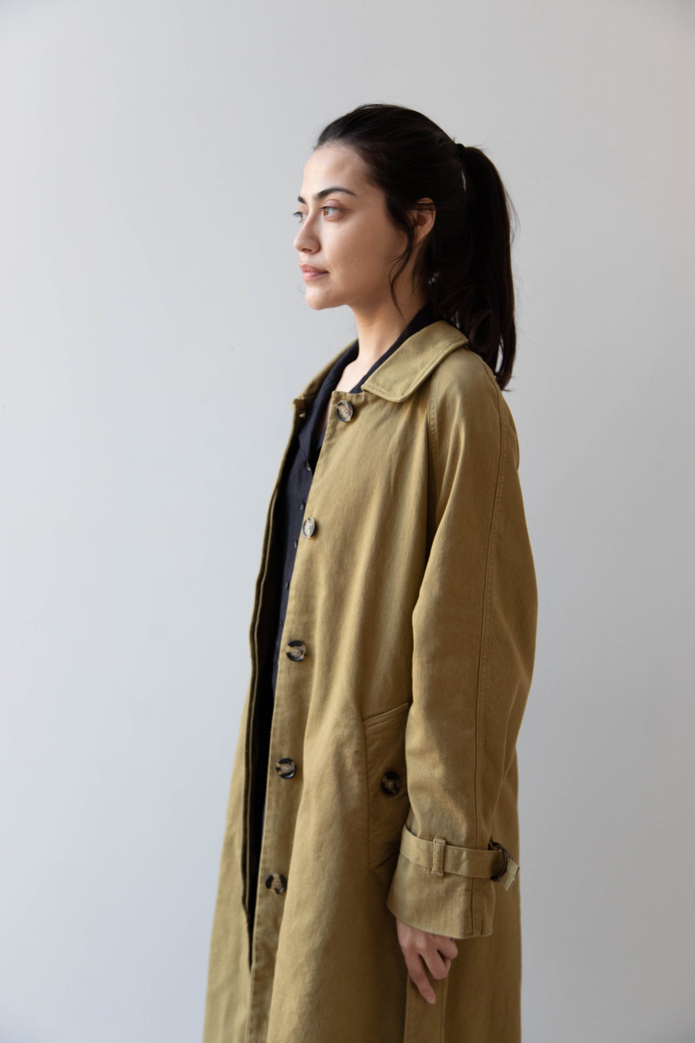 rennes — Polder | Amber Trench Coat in Lime