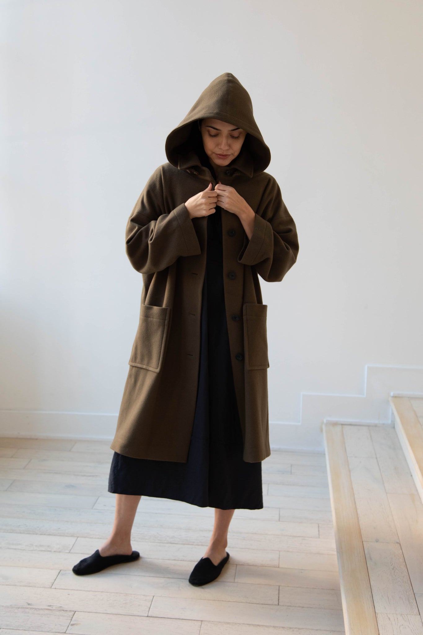 美品AURALEE LIGHT MELTON LONG HOODED COAT | housecleaningmadison.com