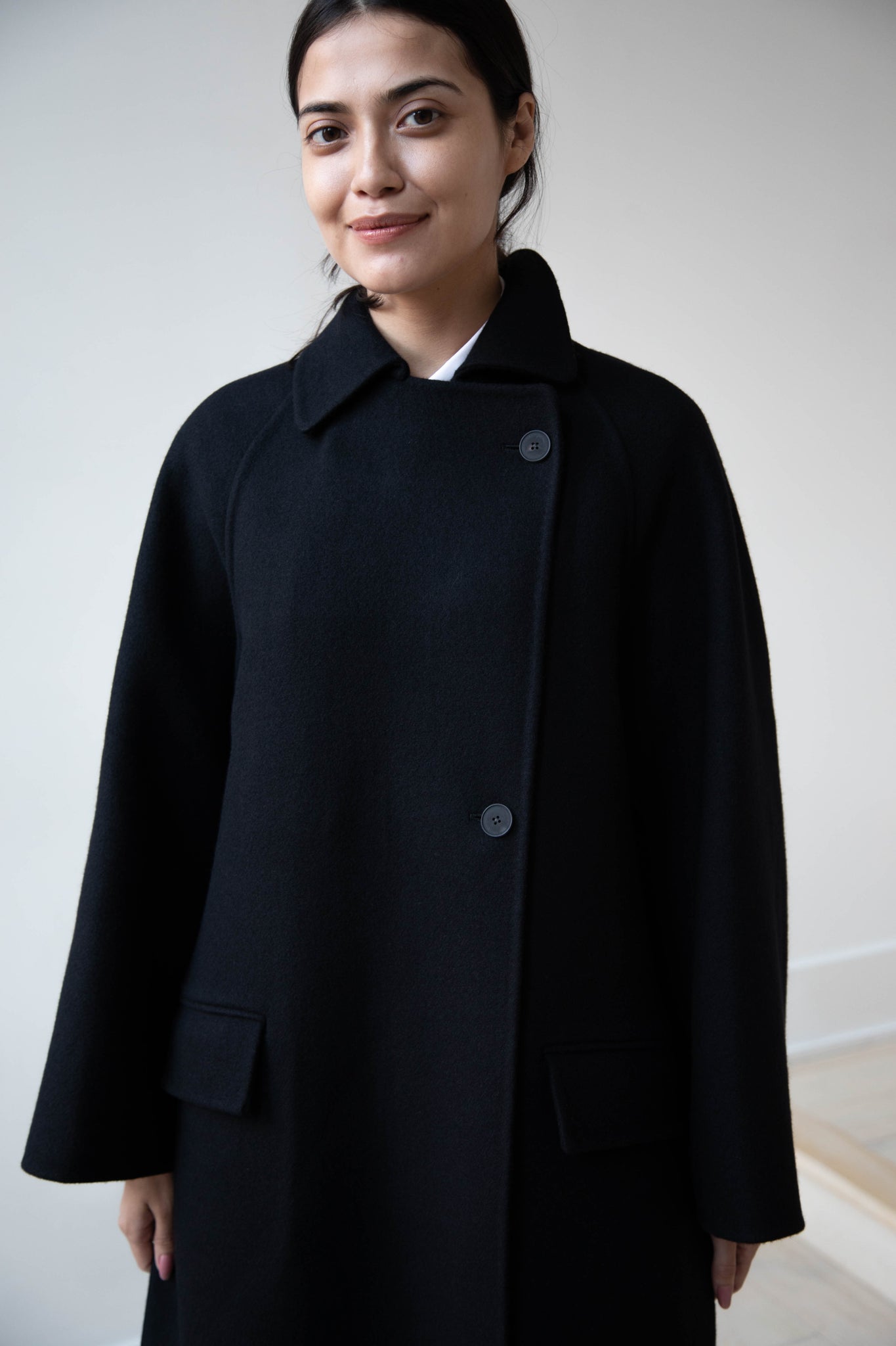 rennes — Aton Black Wool Coat