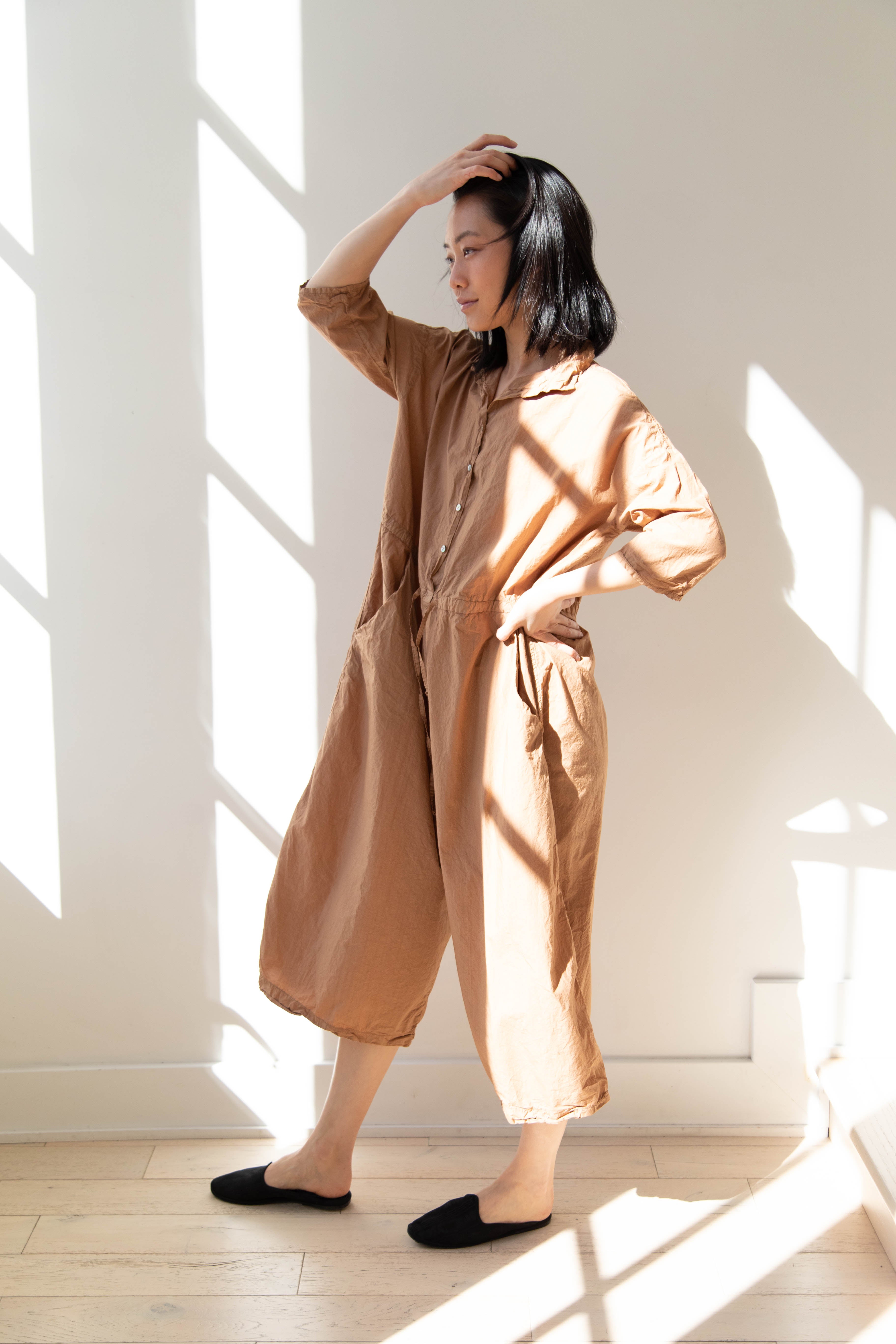 rennes — Album di Famiglia | Collar Jumpsuit TC in Pottery