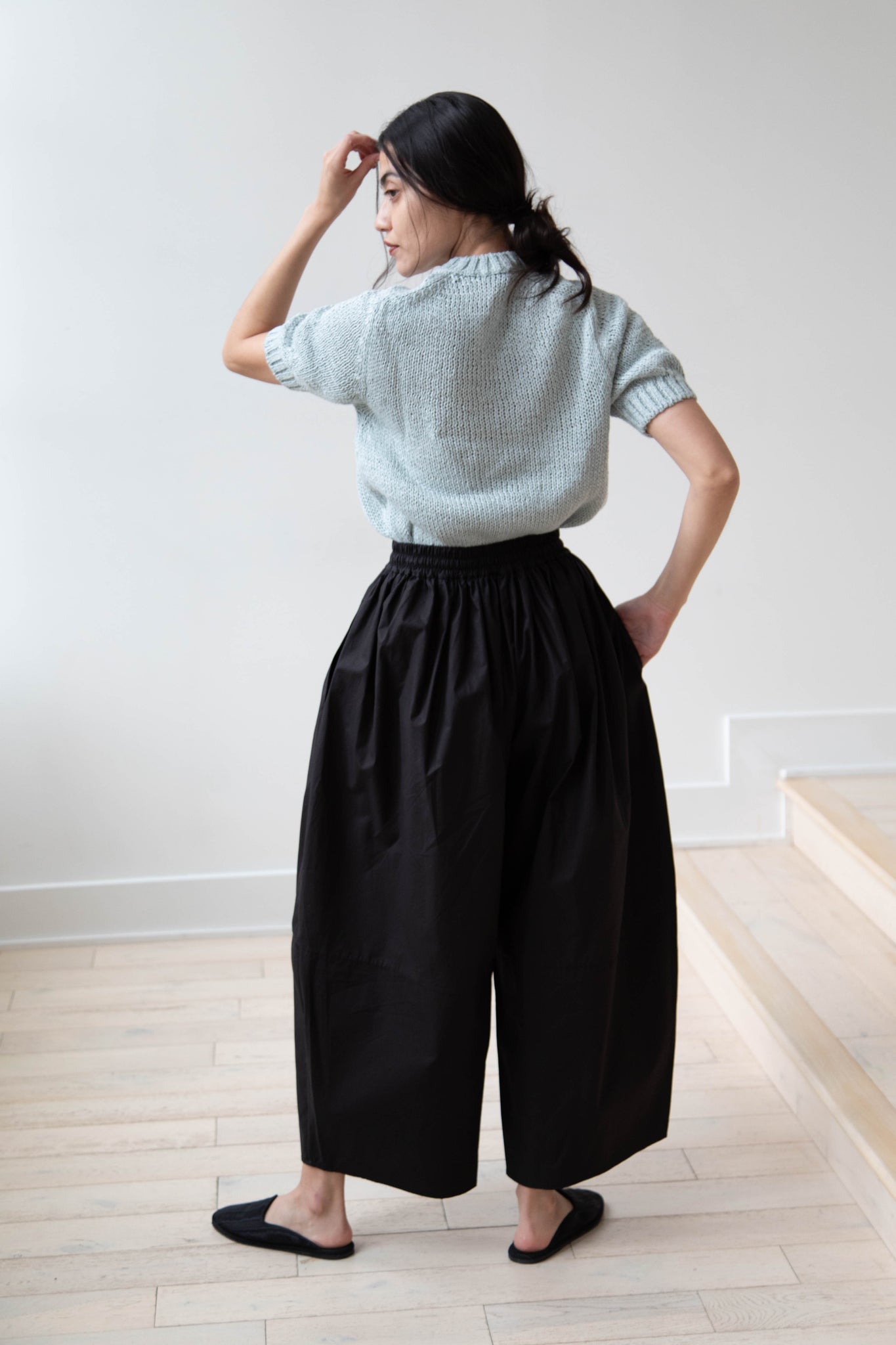 Missing You Already | Cotton Volume Pants in Black