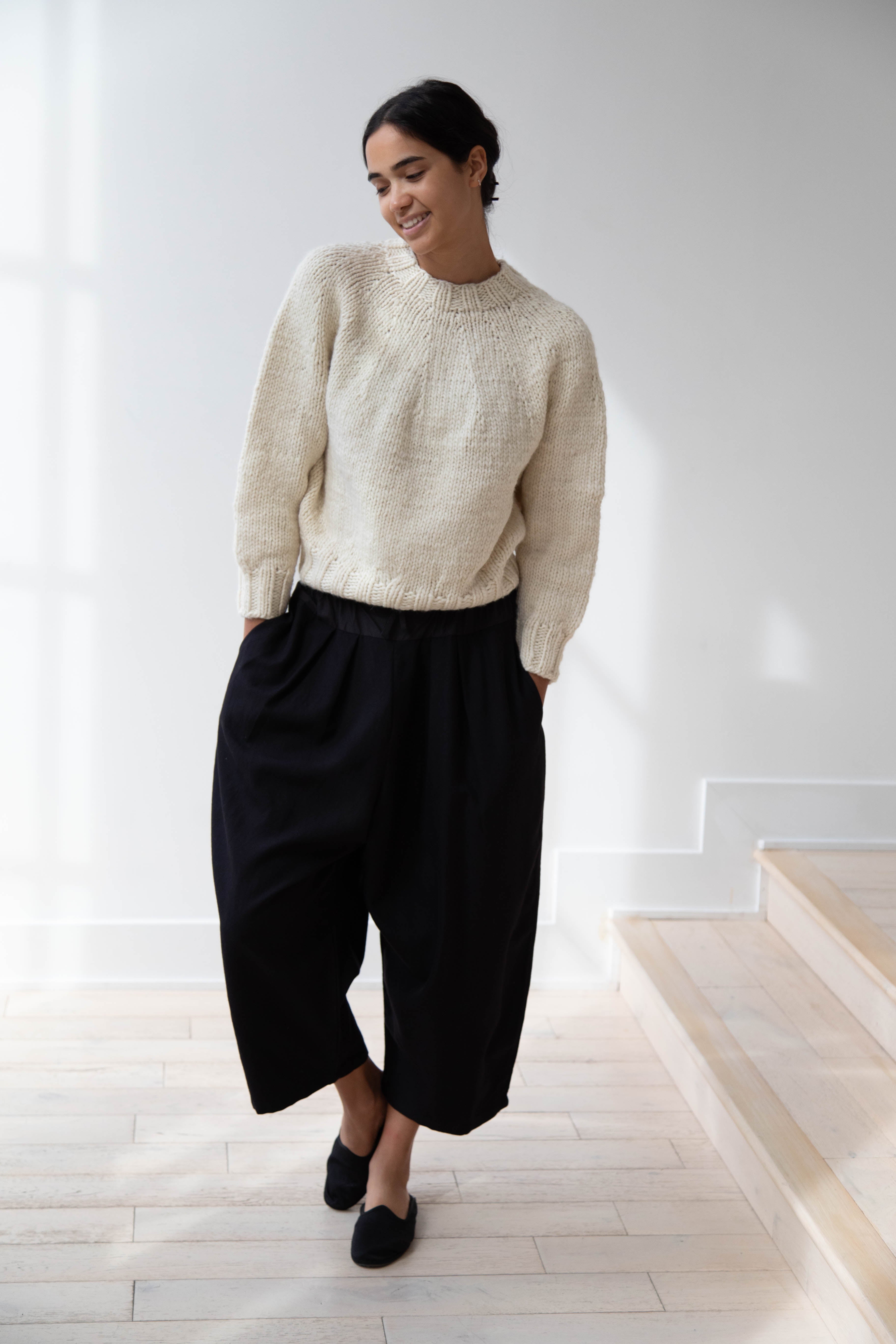 Cotton Stretch Cropped Trousers - Crop trouser - Damart.co.uk