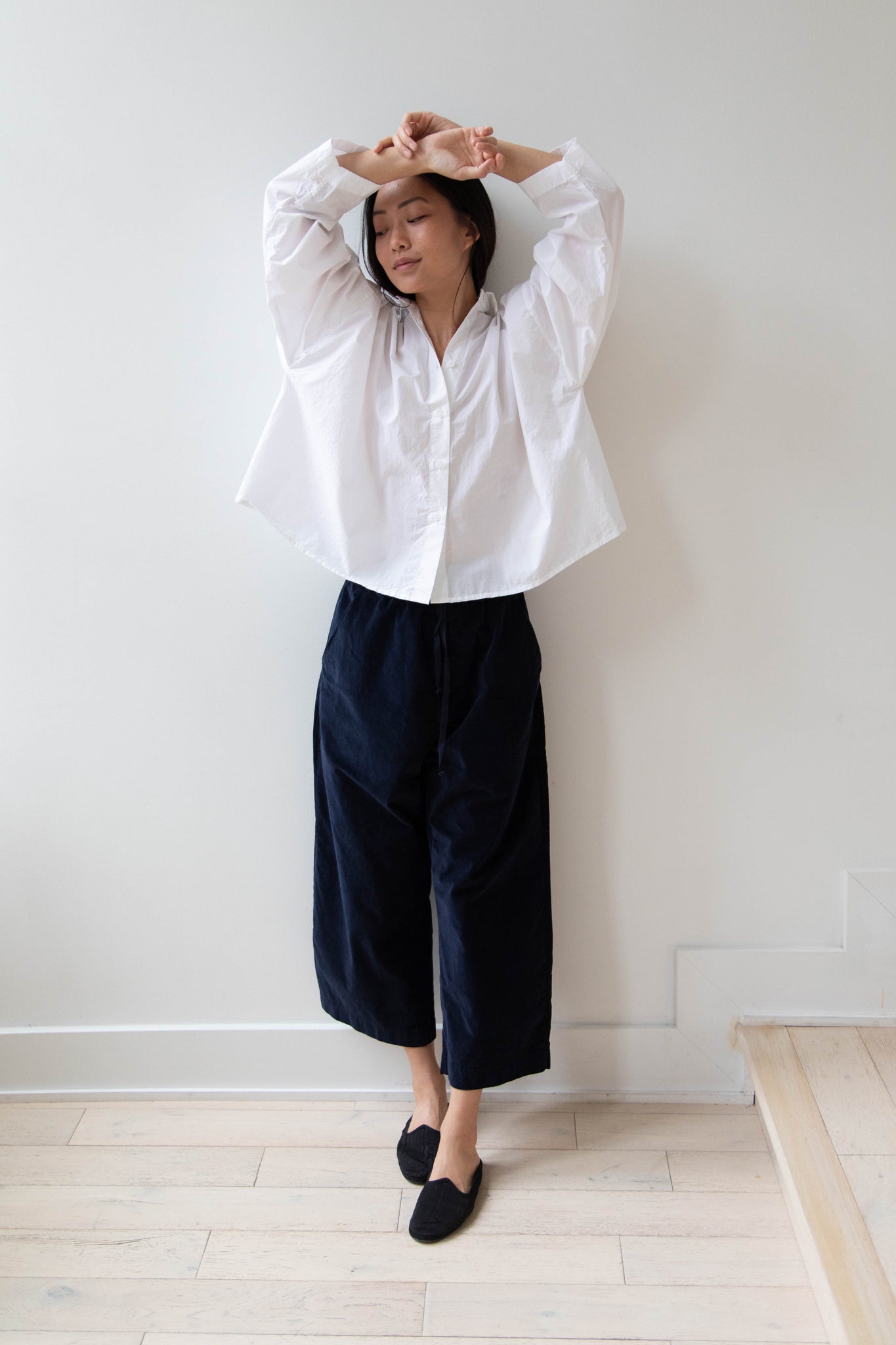 rennes — Album di Famiglia W&S Trousers in Navy Velvet