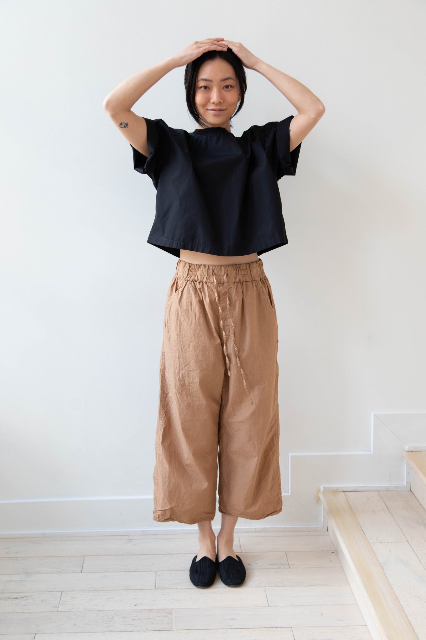 Album di Famiglia | Wide & Short Trousers TC in Pottery