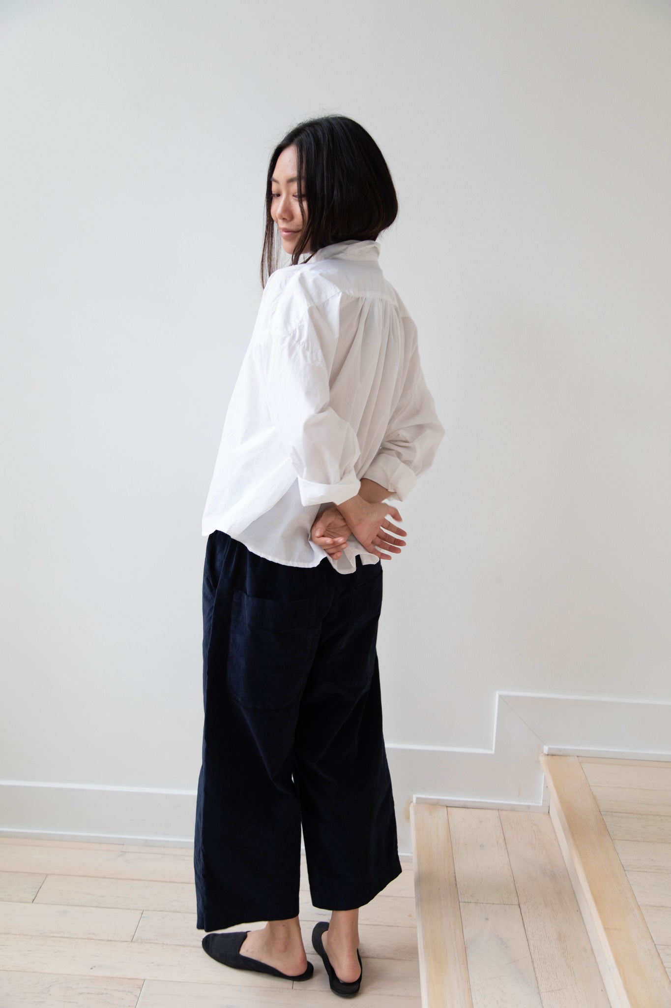 rennes — Album di Famiglia W&S Trousers in Navy Velvet