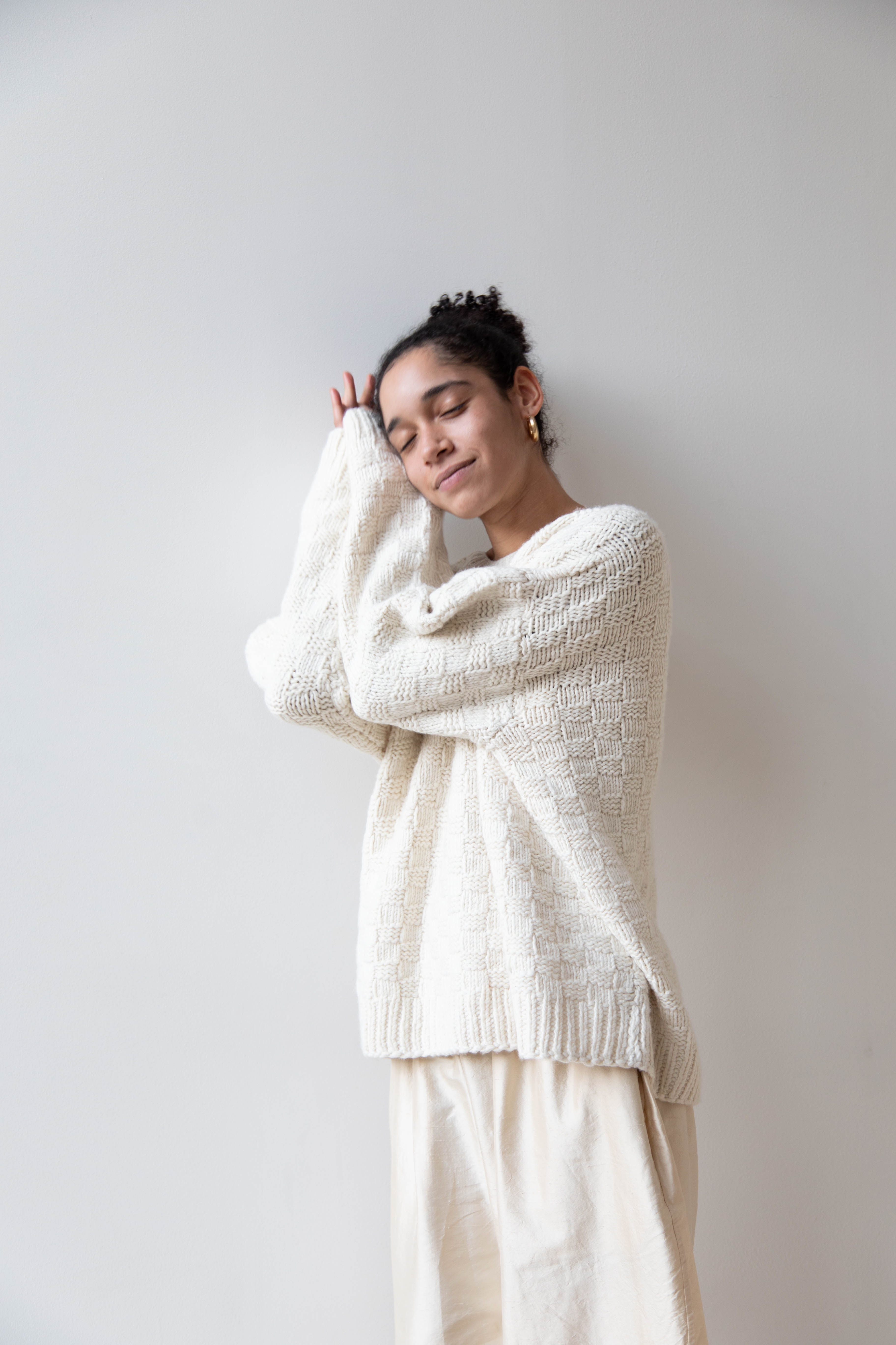 2021公式店舗 Crane Pattern Jacquard Knitted Cardigan