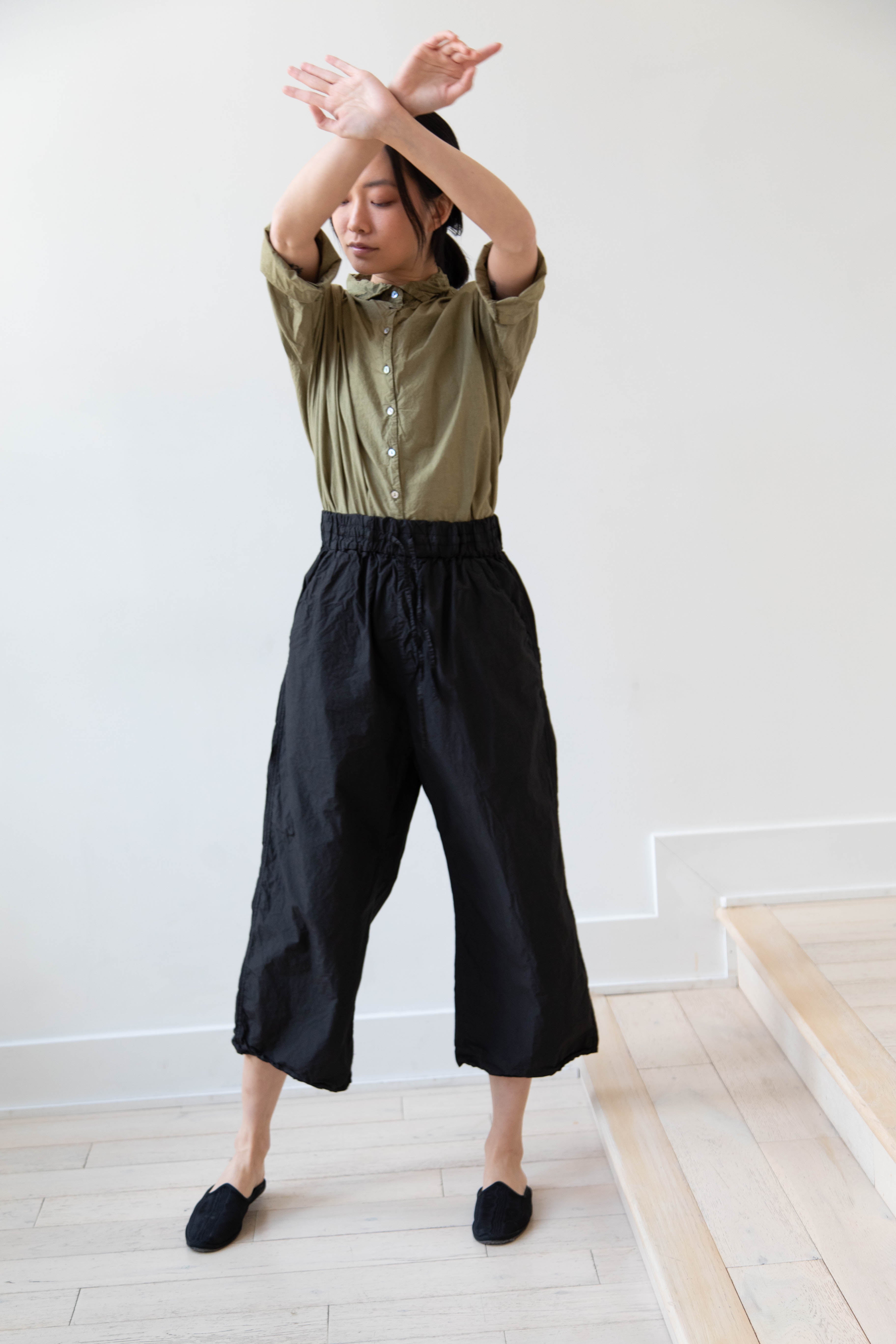 rennes — Album di Famiglia | Wide & Short Trousers TC in Black