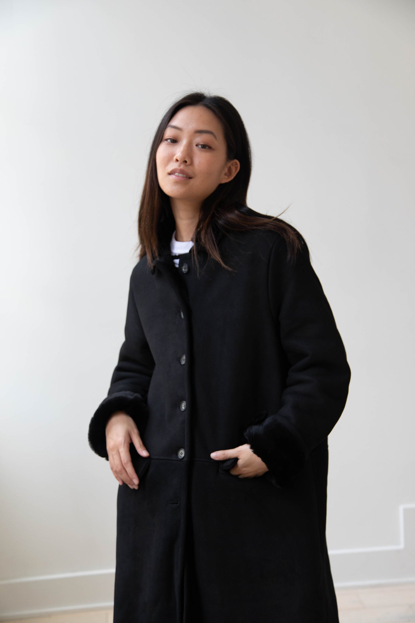 バーグファベル 21SS walking coat コットンリネン3Bコート-