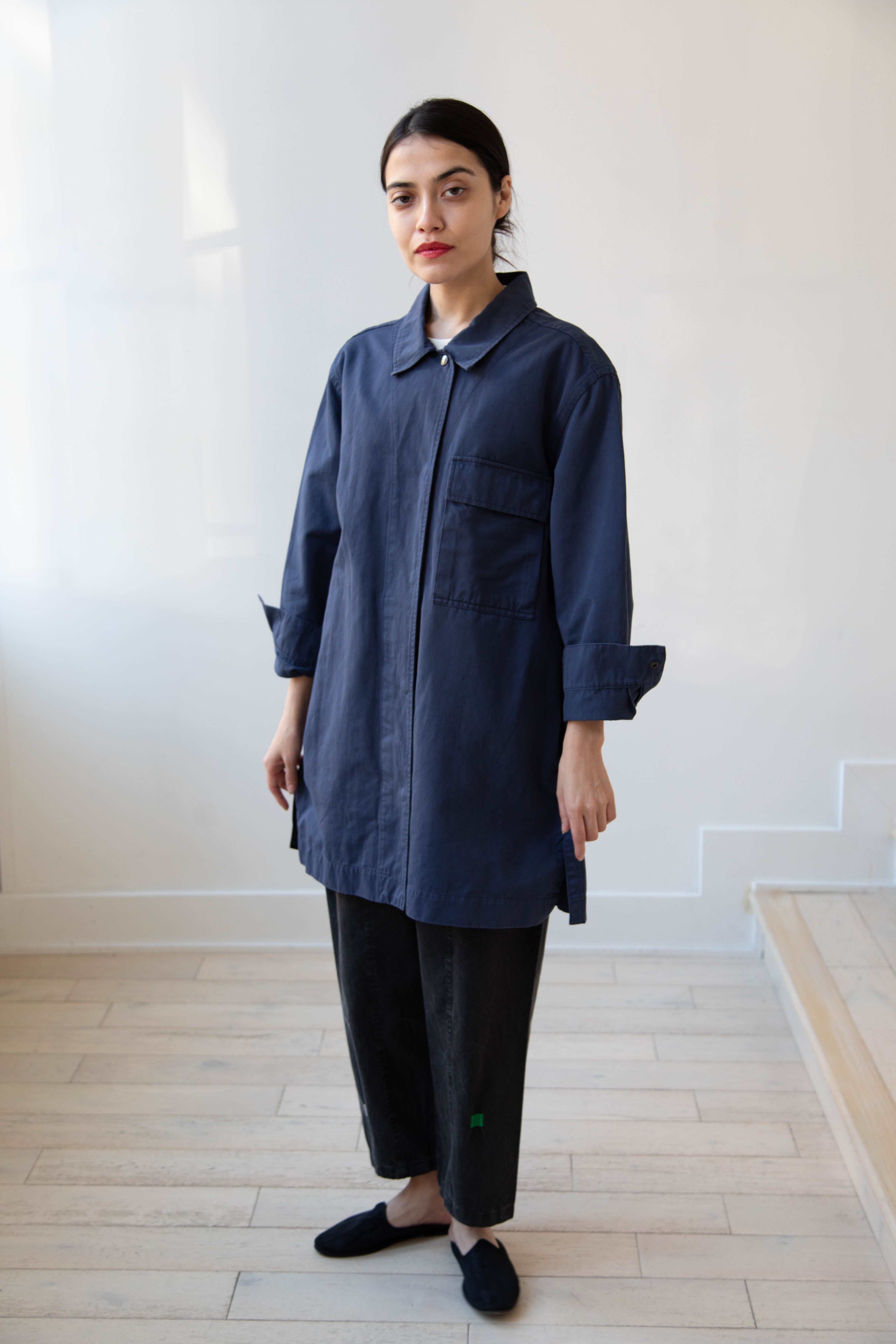 rennes — MHL | Workwear Shirt Jacket in Blue