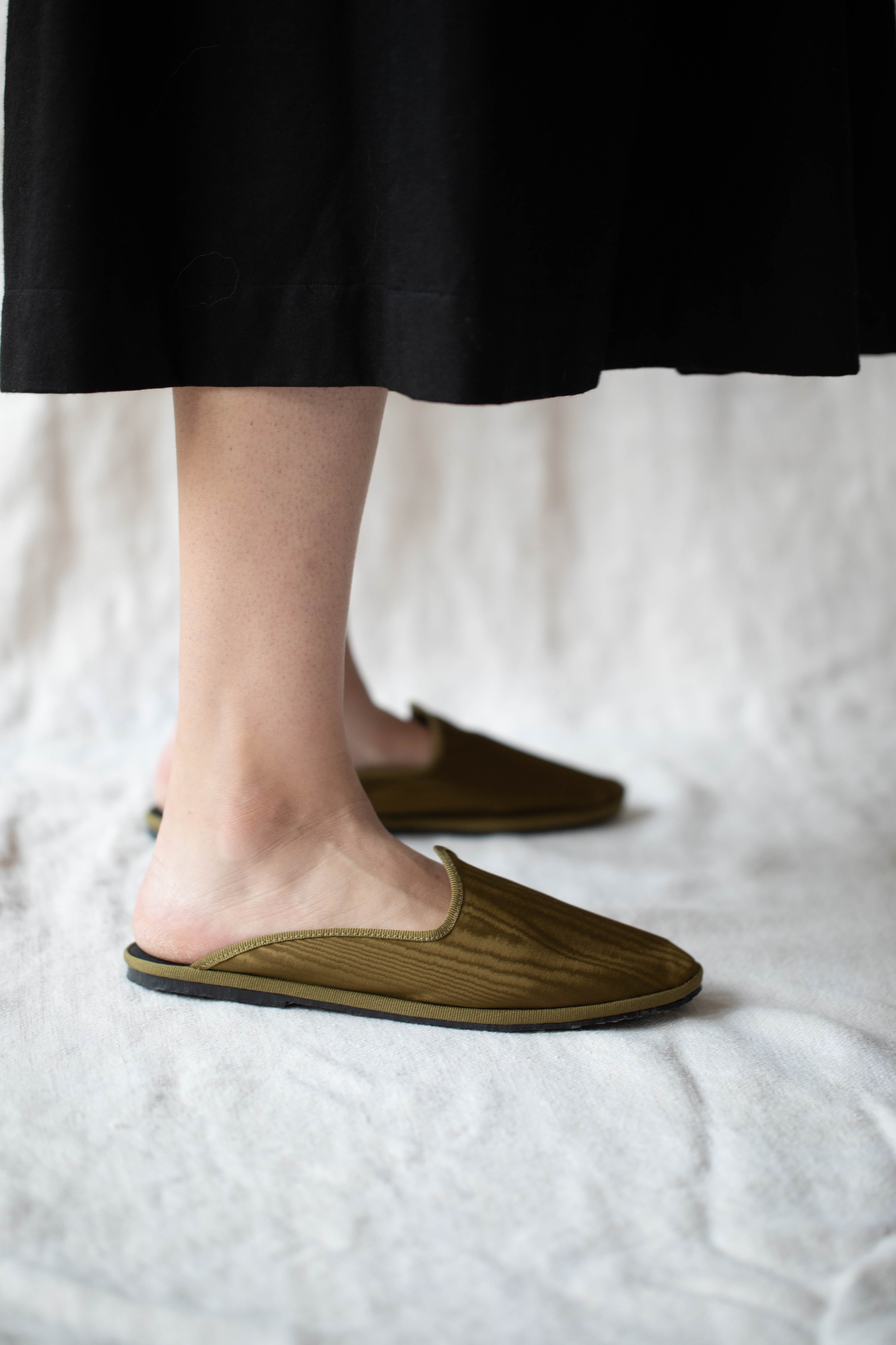 rennes — Drogheria Crivellini Silk Slides in Olive