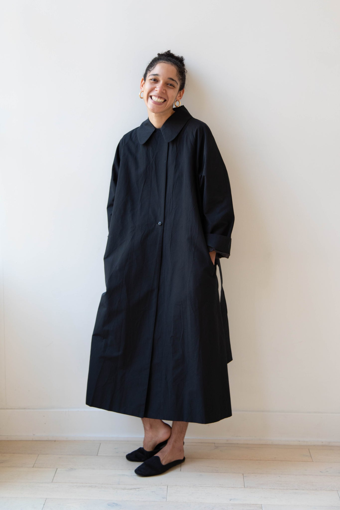 rennes — Arts & Science Bal Collar Coat in Cotton Silk