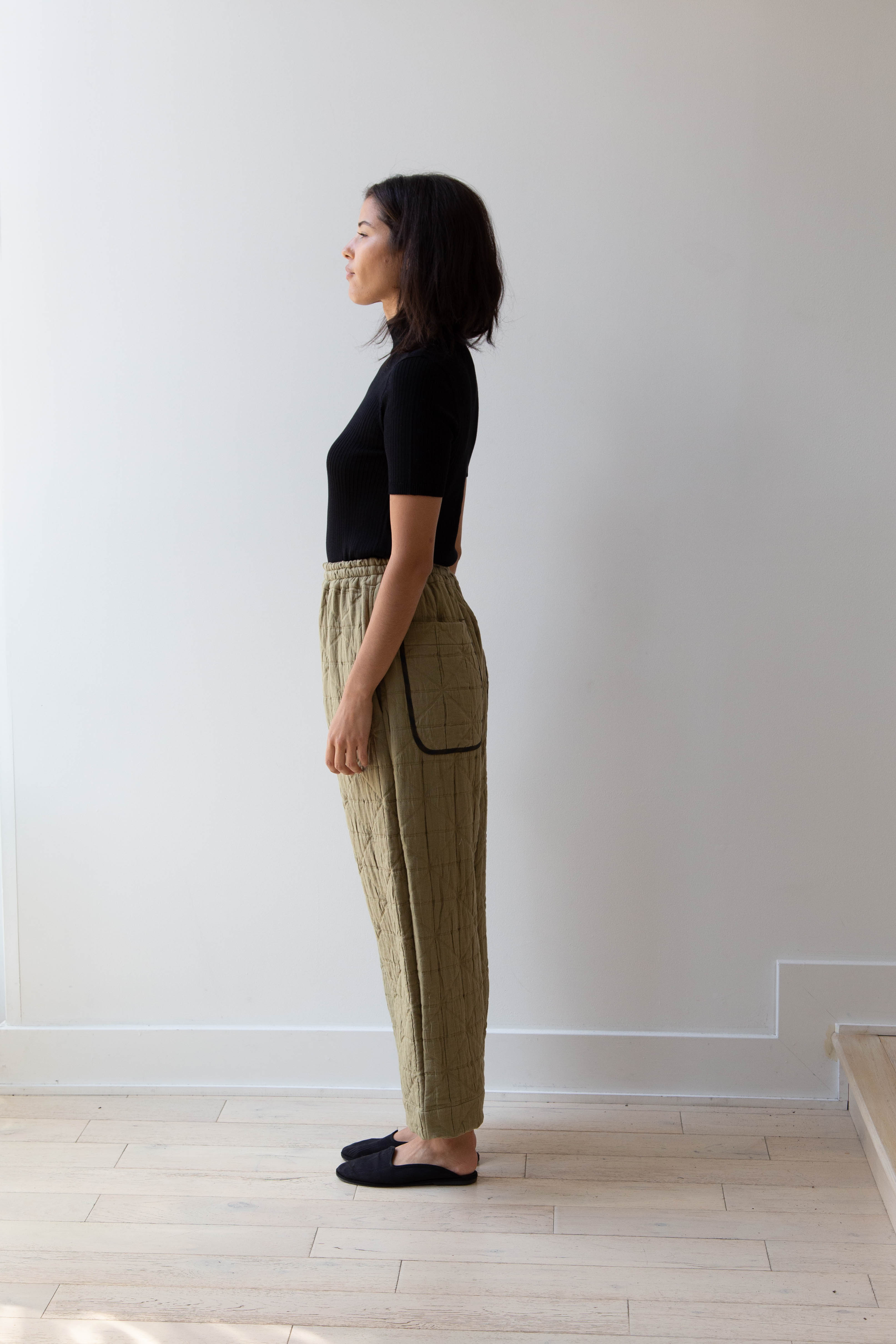 Cawley Jacquard Trousers in Rushes