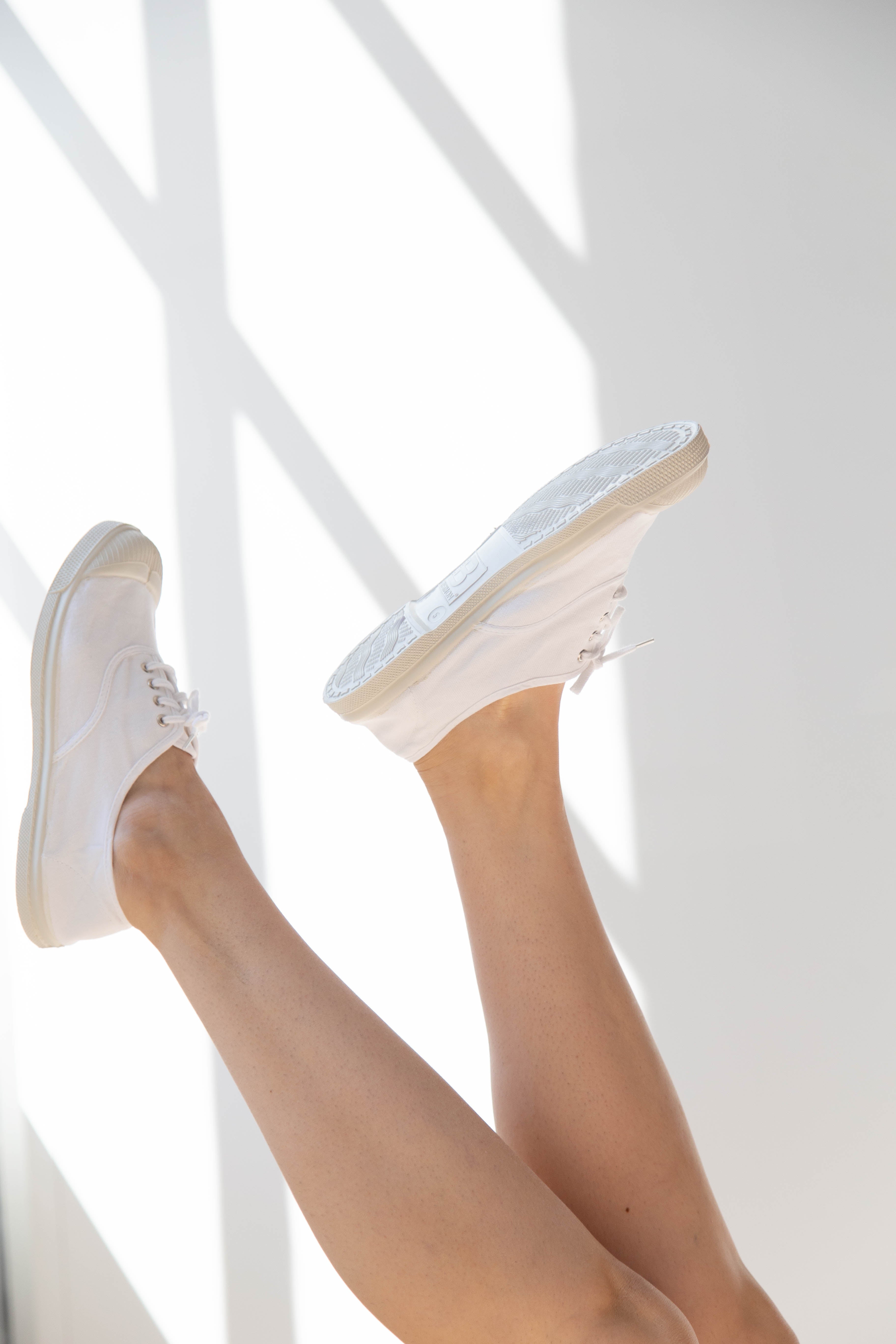 Lace-Up Sneakers in White