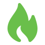 flame icon green