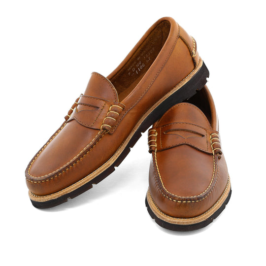 Weltline Penny Loafers - Dark Brown Calf, Rancourt & Co.