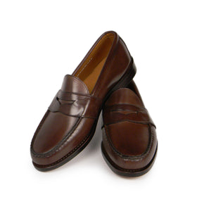 Weltline Penny Loafers - Tan Calf | Rancourt & Co. | Men's Boots and Shoes