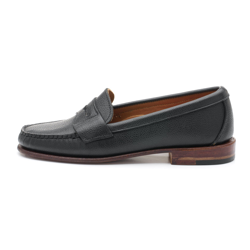 Somerset Penny Loafers - Black Scotch Grain | Rancourt & Co. | Men's ...