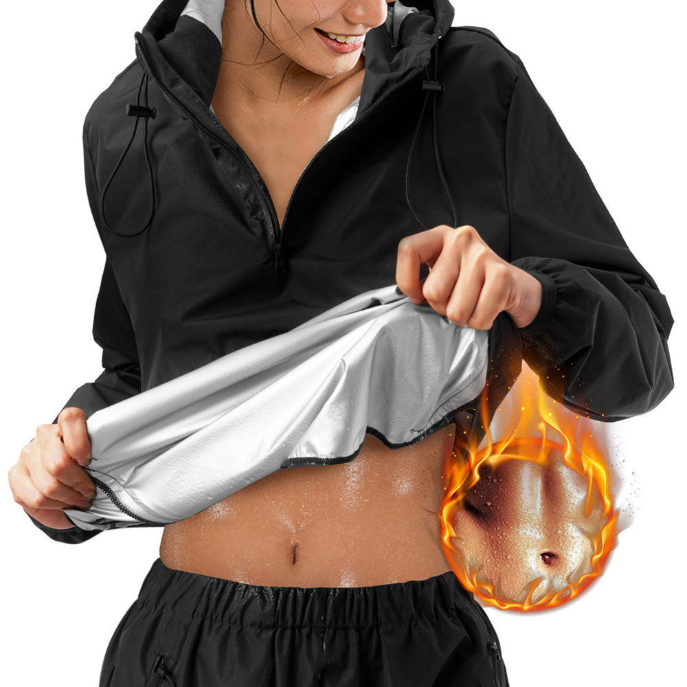 Brabic Women Sweat Sauna Jacket With Zipper – BRABIC