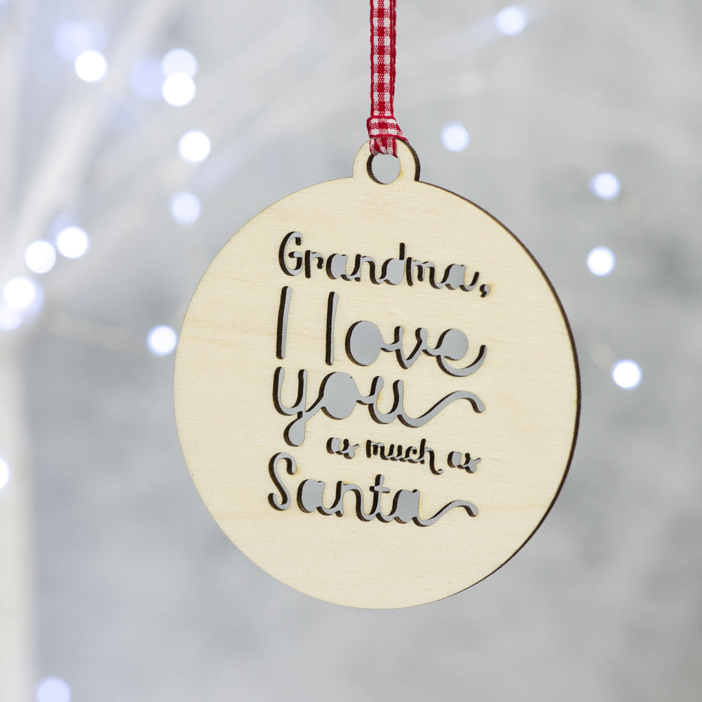 I love you as much as  Personalised wooden christmas 