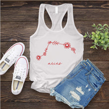 Load image into Gallery viewer, Aries Floral Constellation Women&#39;s Tank Top
