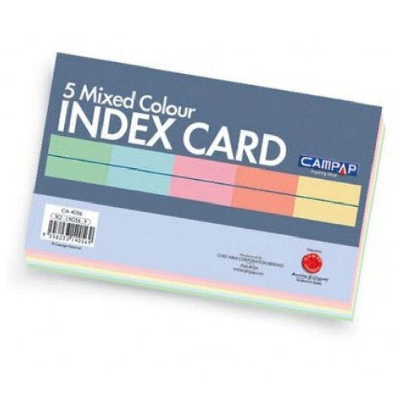 Campap Coloured Index Cards (100 Sheets)