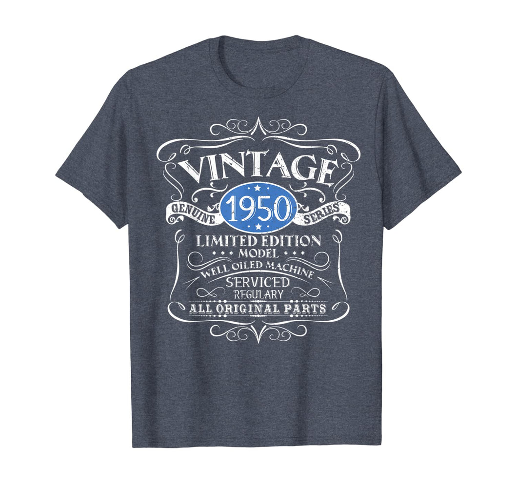 Vintage 1950 70th Birthday All Original Parts Gift TShirt