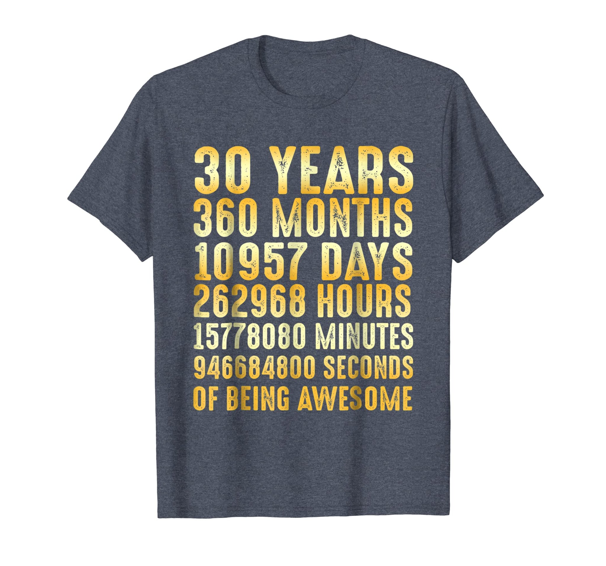 30 Years Old 30th Birthday Gold Vintage T Shirt 360 Months New Zealand ...