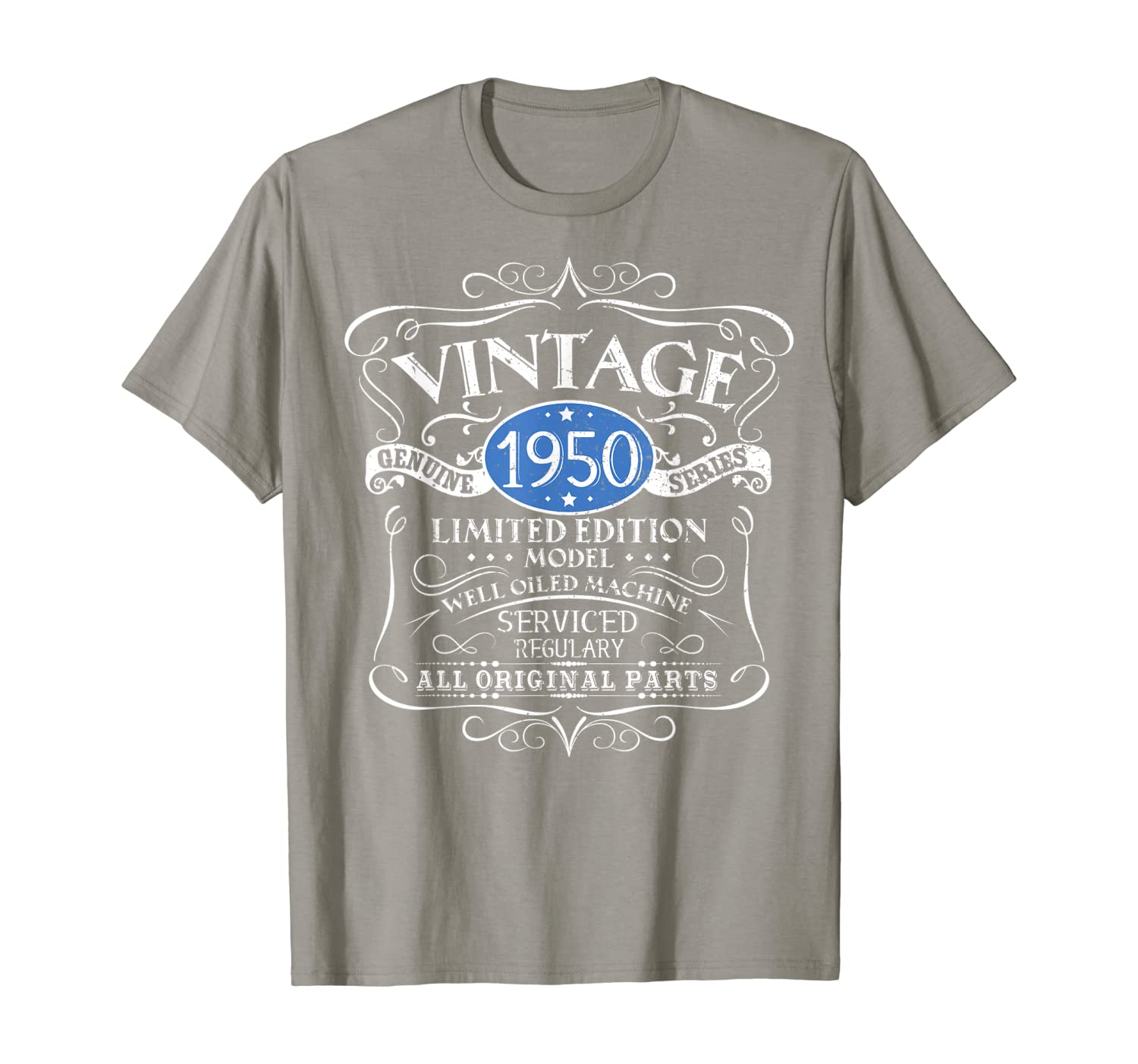 Vintage 1950 70th Birthday All Original Parts Gift TShirt