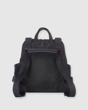 vegan leather black backpack