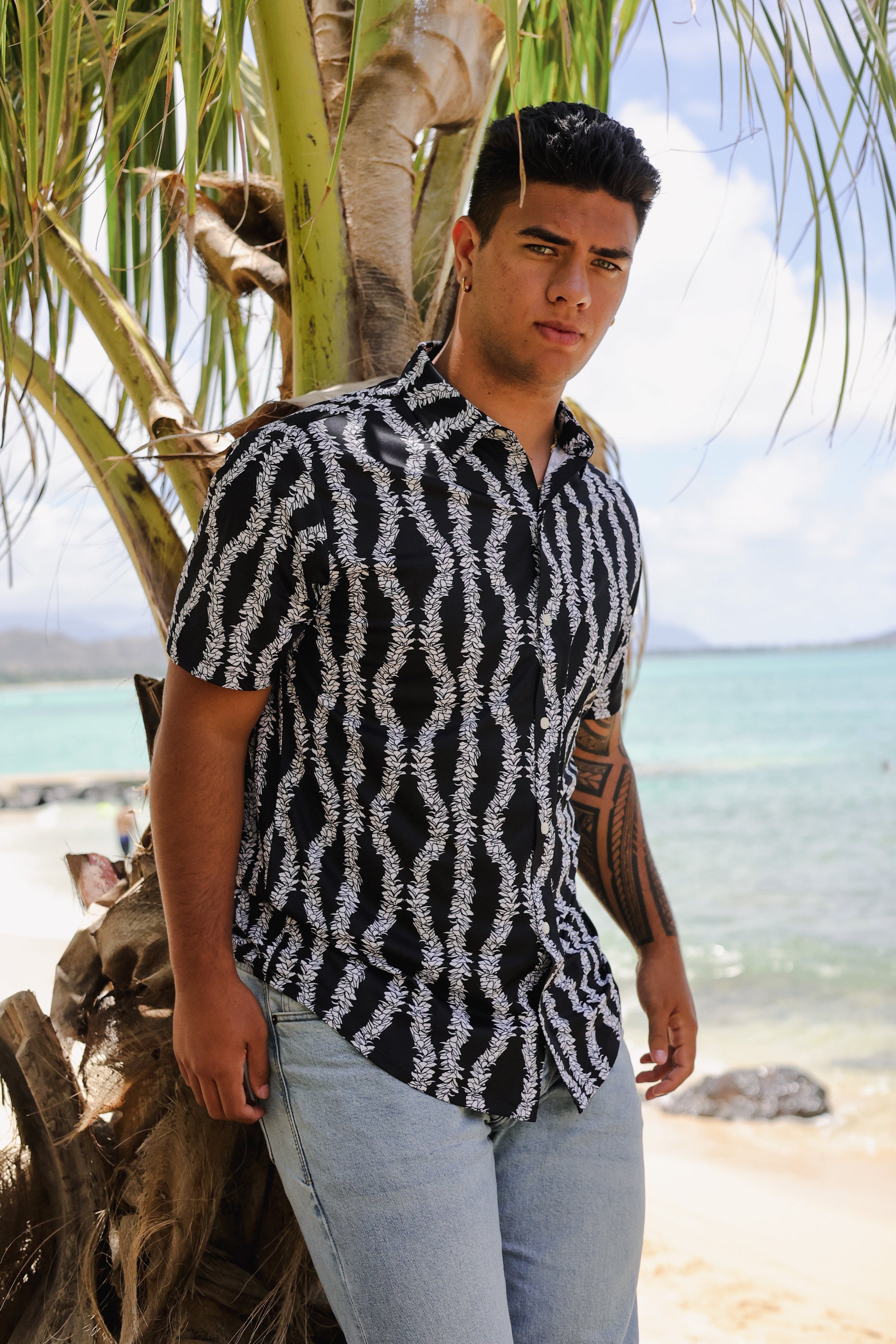 KUPALA TEAL MENS ALOHA SHIRT RELAXED FIT