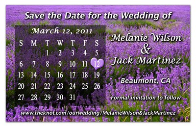 Calendar Wedding Save The Date Magnets