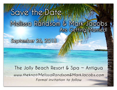 Tropical Wedding Save The Date Magnets Palms In The Breeze