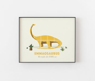 Personalized Dinosaur Wall Art - PaperPaintPixels