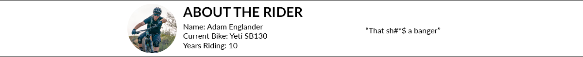 Adam Rider Bio Worldwide Cyclery