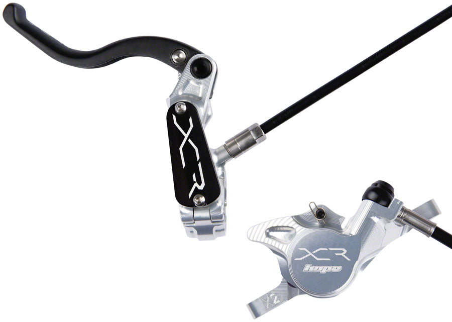 hope-xcr-pro-x2-disc-brake-and-lever-set-front-hydraulic-post-mount-silver