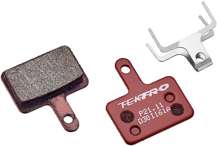 tektro-p21-11-disc-brake-pads-resin-for-use-with-2-piston-caliper-red