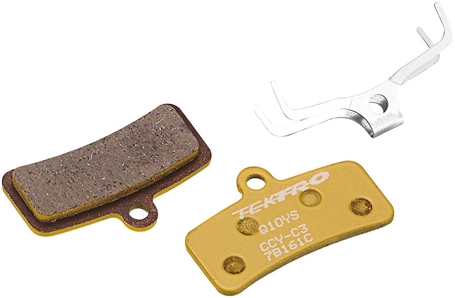 tektro-q10ys-disc-brake-pads-resin-for-use-with-4-piston-caliper-yellow