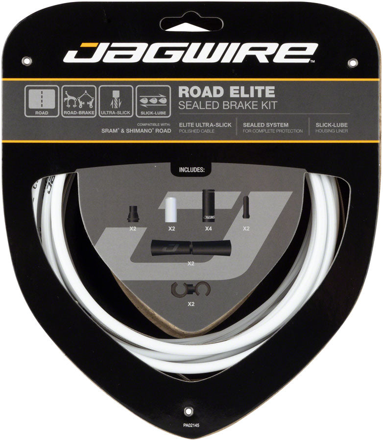 jagwire-road-elite-sealed-brake-cable-kit-sram-shimano-with-ultra-slick-uncoated-cables-white